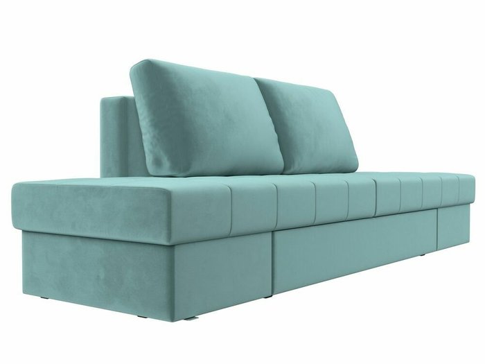 Прямой диван трансформер Сплит темно-бирюзового цвета - лучшие Прямые диваны в INMYROOM