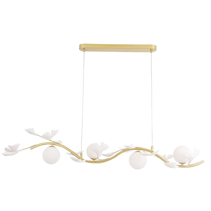 Подвесной светильник COLIBRI SP4 GOLD (стекло, цвет белый) Подвесной светильник COLIBRI SP4 GOLD (стекло, цвет белый)