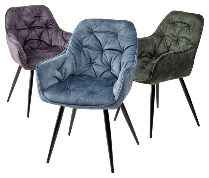 Стул Malta серо-голубого цвета - лучшие Обеденные стулья в INMYROOM
