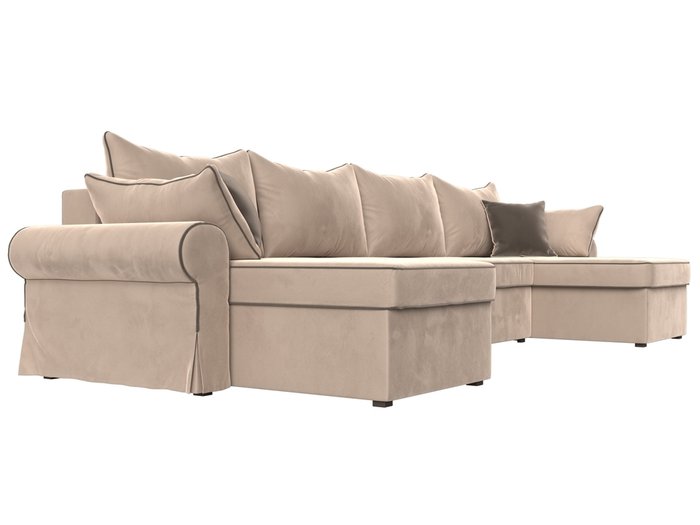 Угловой диван-кровать Элис бежевого цвета - лучшие Угловые диваны в INMYROOM