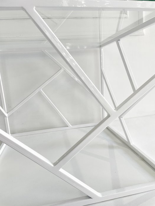 Журнальный столик "Ellis" белый с зеркалом (450х550х550) - лучшие Журнальные столики в INMYROOM