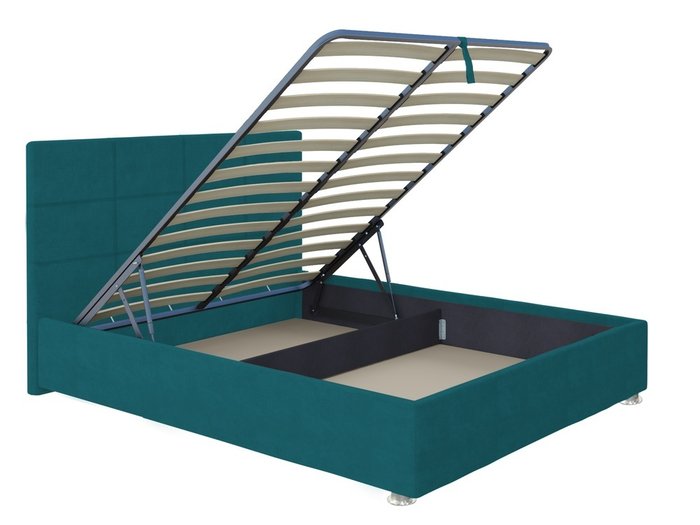Кровать Ларди 160х200 темно-зеленого цвета с подъемным механизмом - купить Кровати для спальни по цене 26126.0