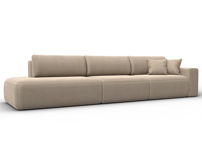 Диван-кровать Лига 036 Модерн Лонг бежевого цвета с правым подлокотником Диван-кровать Лига 036 Модерн Лонг бежевого цвета с правым подлокотником