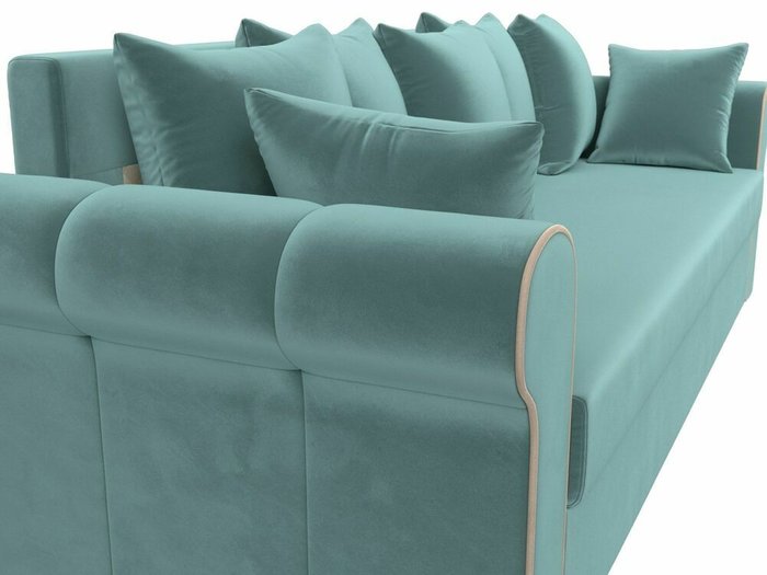 Прямой диван-кровать Рейн бирюзового цвета - лучшие Прямые диваны в INMYROOM