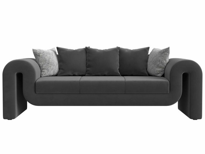 Прямой диван Волна серого цвета - купить Прямые диваны по цене 52999.0