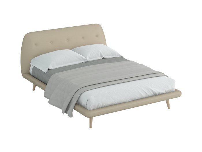 Кровать Loa бежевого цвета 160x200