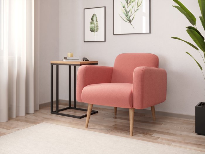 Кресло Уилбер светло-розового цвета - купить Интерьерные кресла по цене 15990.0
