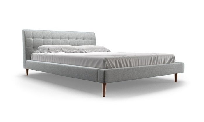 Кровать 160х200 светло-серого цвета - лучшие Кровати для спальни в INMYROOM