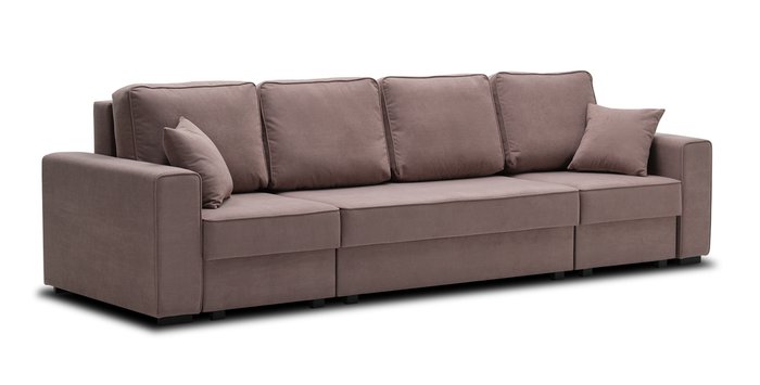 Диван-кровать Астон коричневого цвета - купить Прямые диваны по цене 55230.0