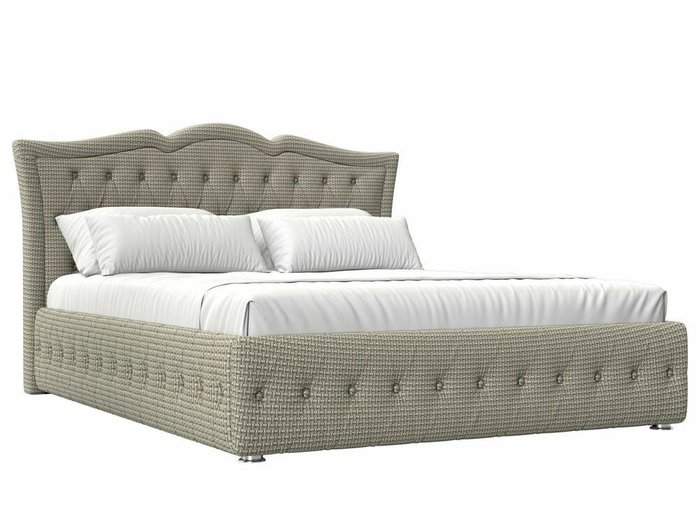 Кровать Герда 180х200 серо-бежевого цвета с подъемным механизмом