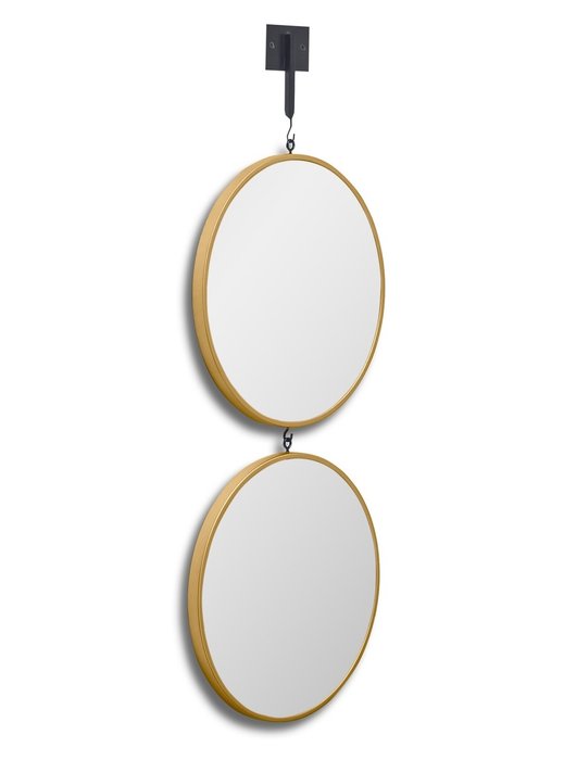 Настенное зеркало Tandem S в раме золотого цвета - купить Настенные зеркала по цене 9300.0