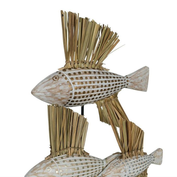 Декоративная фигура Белый Коричневый Натуральный Рыбы 30 x 10 x 40 cm - лучшие Фигуры и статуэтки в INMYROOM