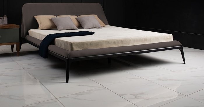 Кровать Liberty 140х200 темно-серого цвета - купить Кровати для спальни по цене 96000.0