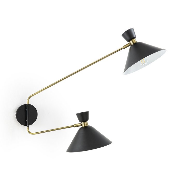 Настенный светильник Zoticus черно-золотого цвета - лучшие Бра и настенные светильники в INMYROOM