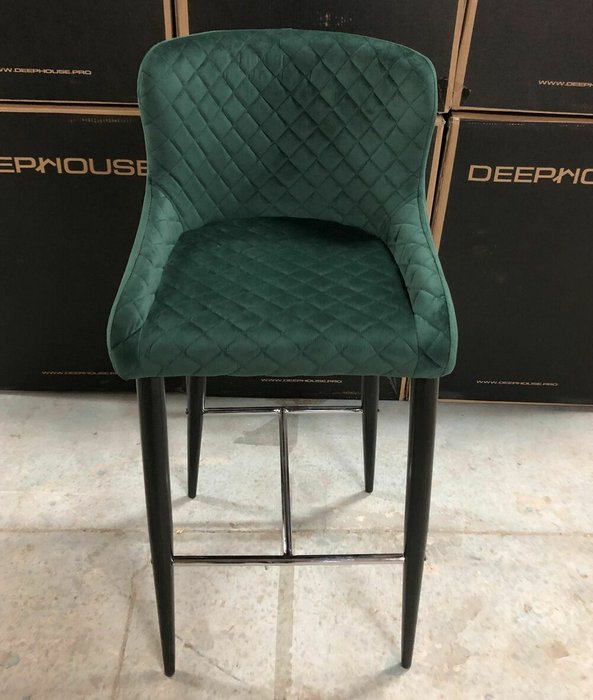 Стул полубарный Cindy темно-зеленого цвета - лучшие Барные стулья в INMYROOM