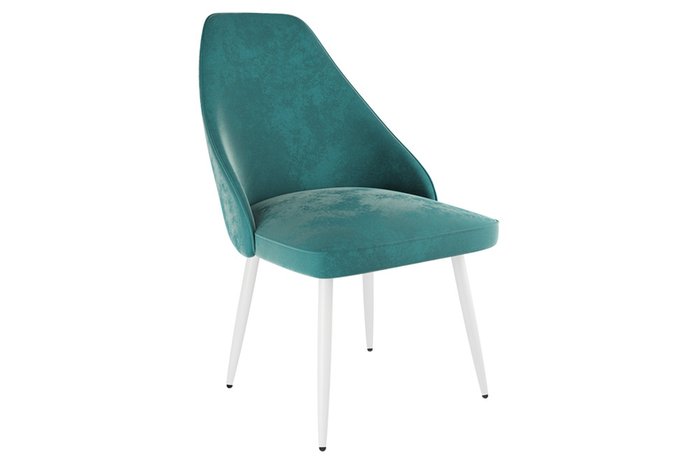 Набор из двух стульев Милан зеленого цвета с белыми ножками - купить Обеденные стулья по цене 16890.0