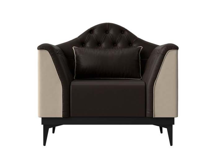 Кресло Флорида коричнево-бежевого цвета (экокожа) - купить Интерьерные кресла по цене 31999.0
