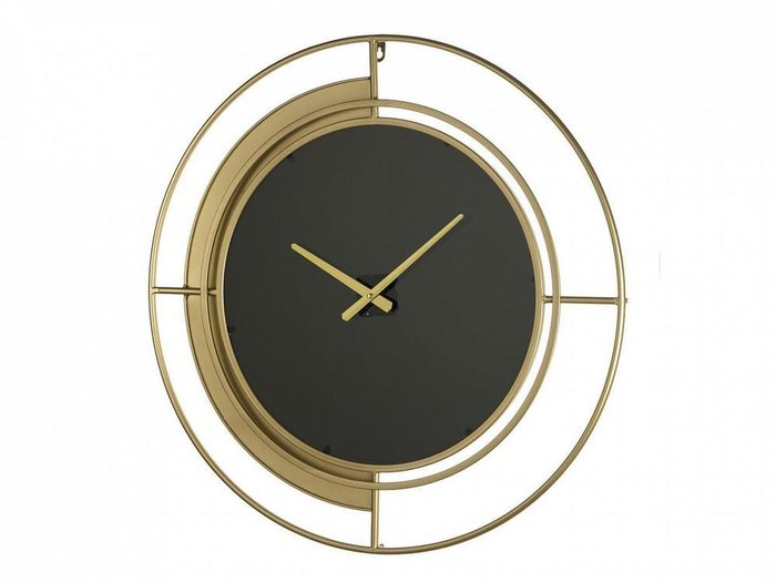 Часы настенные Black circle Aviere черно-золотого цвета  - купить Часы по цене 8990.0