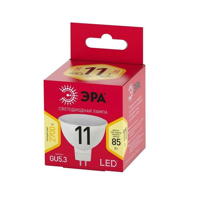 Лампа светодиодная ЭРА LED MR16-11W-827-GU5.3 R Б0056064 - лучшие Лампочки в INMYROOM