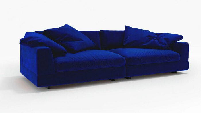 Диван Amur темно-синего цвета - купить Прямые диваны по цене 355446.0