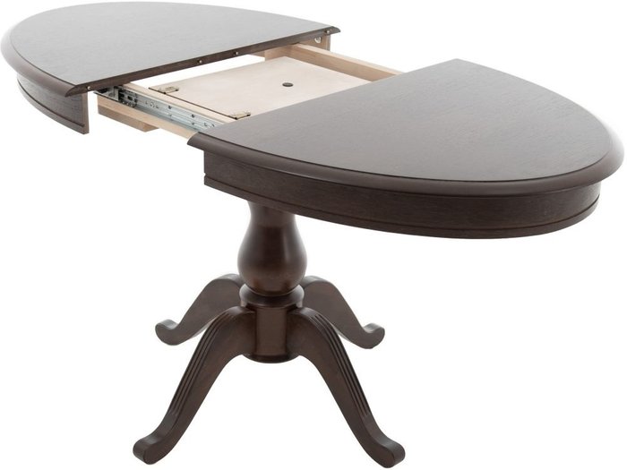 Стол раздвижной Фабрицио темно-коричневого цвета - лучшие Обеденные столы в INMYROOM