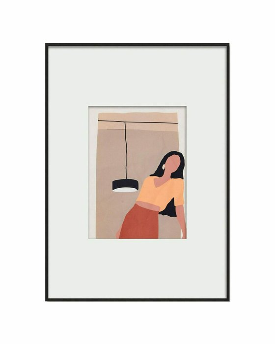 Интерьерный жикле Leaning woman 50х70 на холсте