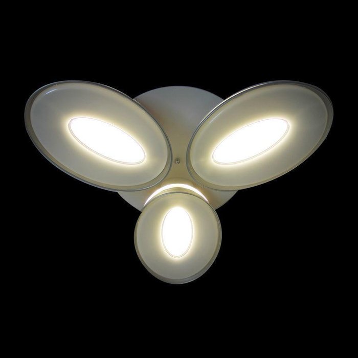 Потолочная светодиодная люстра Orbital Granule белого цвета - лучшие Потолочные люстры в INMYROOM