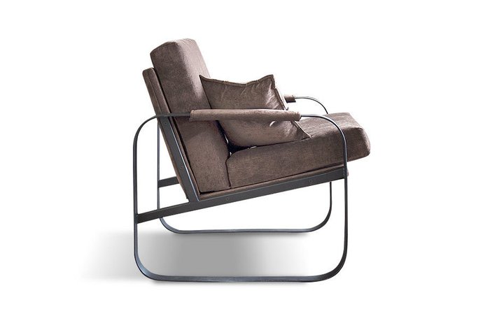 Кресло Фил серо-коричневого цвета - лучшие Интерьерные кресла в INMYROOM