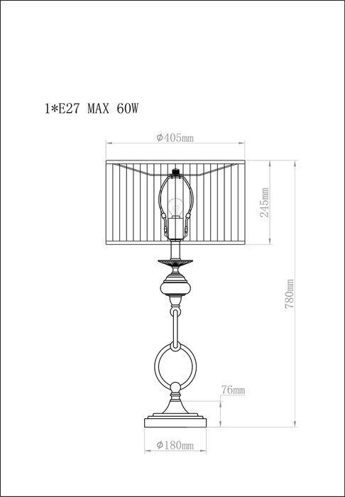 Настольная лампа с серым плафоном - купить Настольные лампы по цене 18800.0