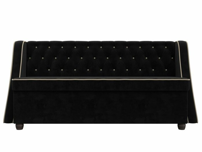Кухонный прямой диван Лофт черного цвета - купить Прямые диваны по цене 47999.0