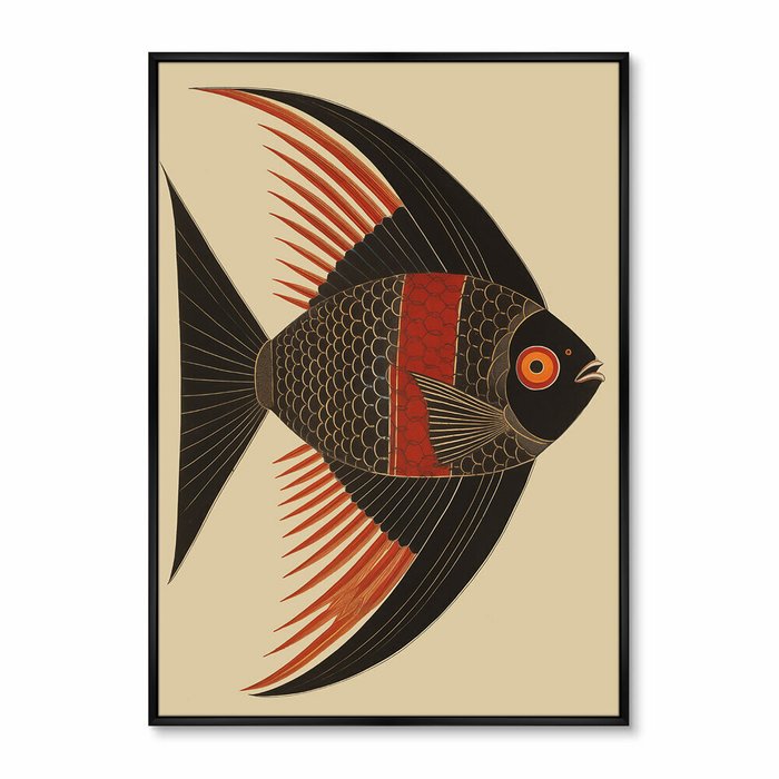 Репродукция картины Angel Fish drawing, No 1, 2024г.