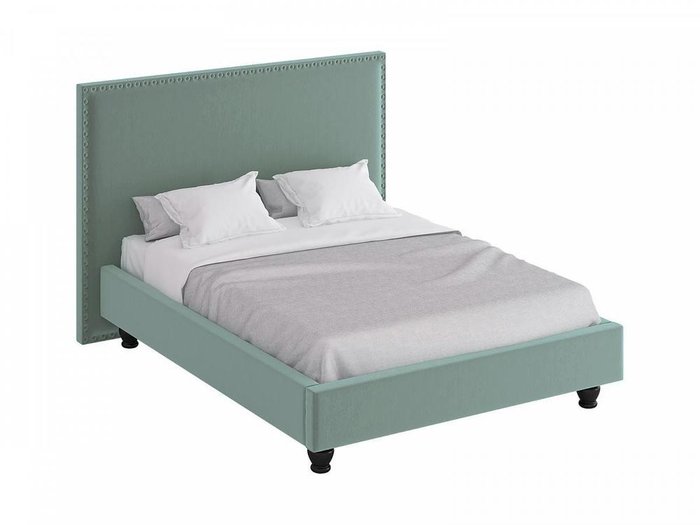 Кровать Blues серо-бирюзового цвета 160x200
