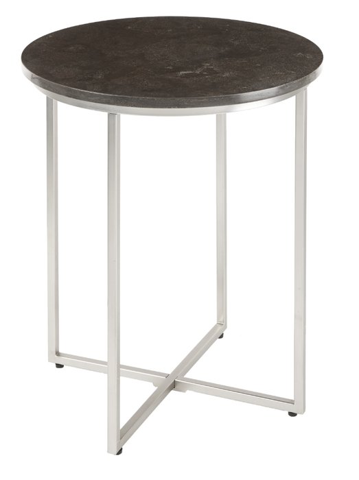 Приставной столик Daire из металла и мрамора