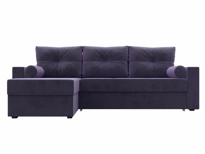 Угловой диван-кровать Верона фиолетового цвета левый угол - купить Угловые диваны по цене 47999.0