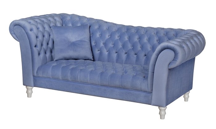 Диван Lina голубого цвета - купить Прямые диваны по цене 115380.0