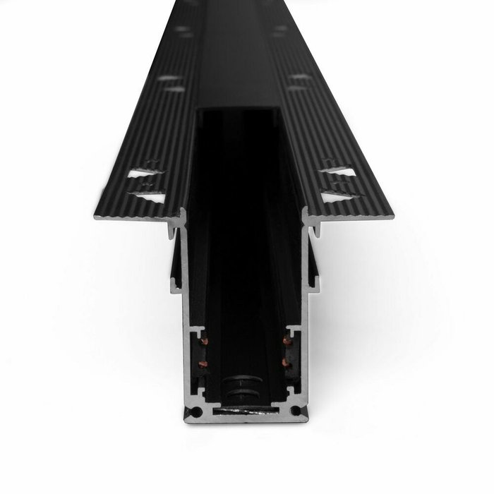 Шинопровод встраиваемый Slim Magnetic 200 черного цвета - лучшие Шинопровод в INMYROOM