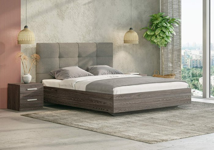 Кровать Victoria 160х200 с изголовьем песочного цвета без основания и подъемного механизма - лучшие Кровати для спальни в INMYROOM Кровать Victoria 160х200 с изголовьем песочного цвета без основания и подъемного механизма - лучшие Кровати для спальни в INMYROOM