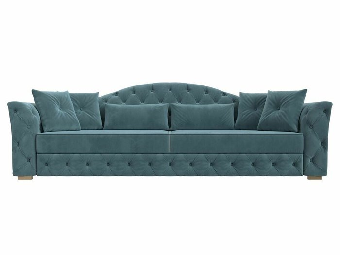 Прямой диван-кровать Артис бирюзового цвета - купить Прямые диваны по цене 71999.0
