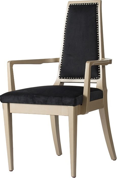 Стул с подлокотниками черного цвета - купить Обеденные стулья по цене 82900.0