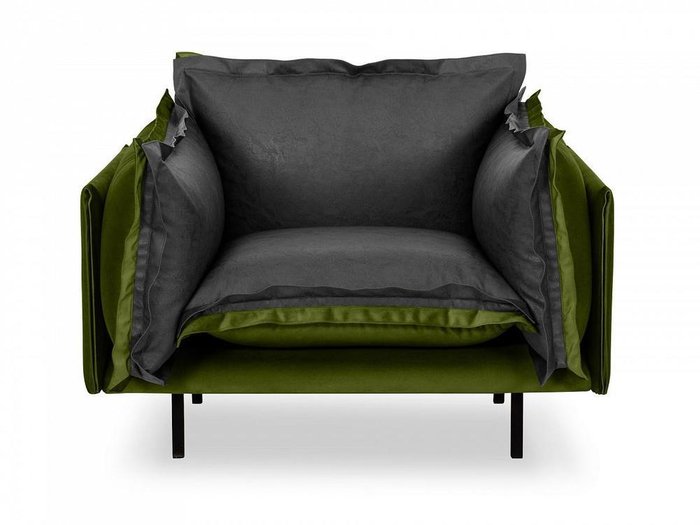 Кресло Barcelona зелено-серого цвета 