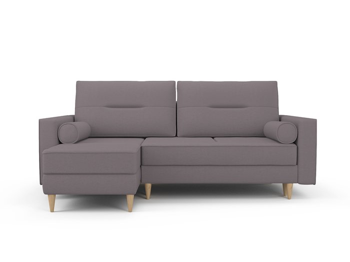 Угловой диван-кровать Вестор серо-бежевого цвета