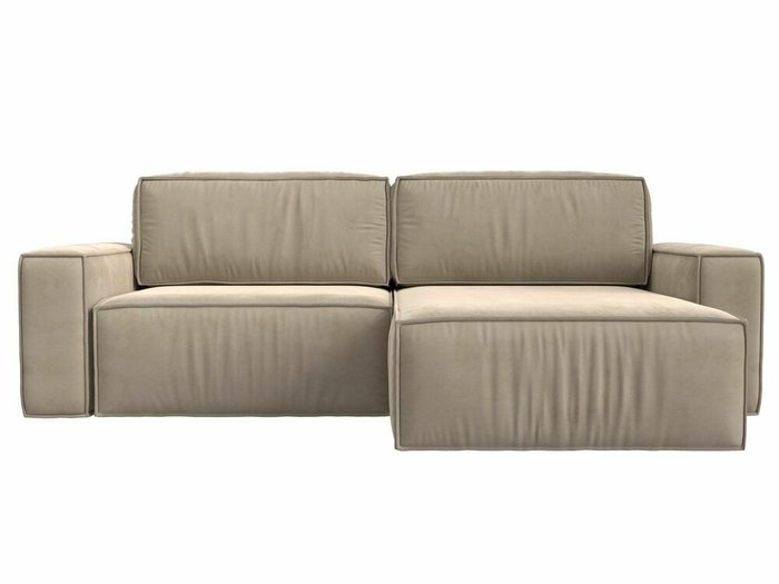 Угловой диван-кровать Прага классик бежевого цвета правый угол - купить Угловые диваны по цене 78999.0