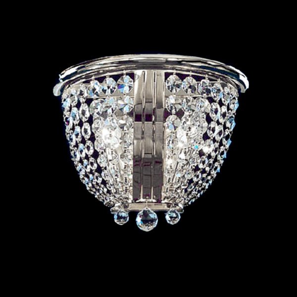 Настенный светильник Faustig Nickel Strass с прозрачными крупными кристаллами