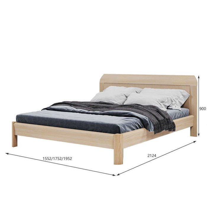 Кровать Магна 160х200 бежевого цвета - лучшие Кровати для спальни в INMYROOM