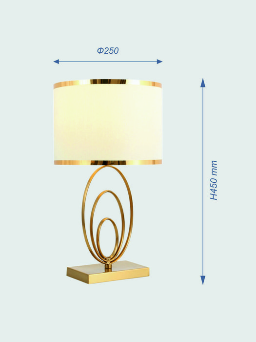 Настольная лампа Riccarda-2 бело-золотого цвета - купить Настольные лампы по цене 15630.0