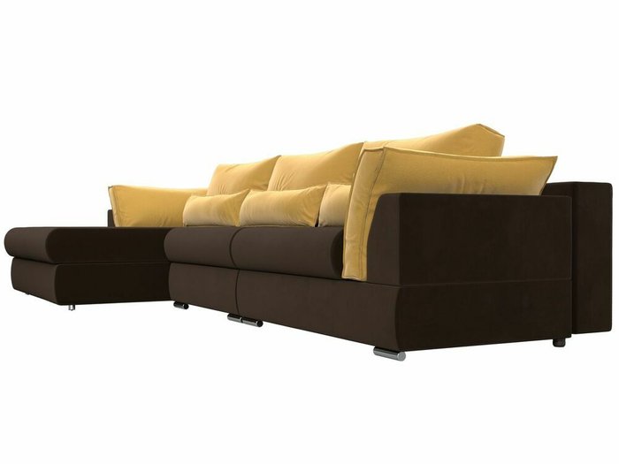 Угловой диван-кровать Пекин Long желто-коричневого цвета угол левый - лучшие Угловые диваны в INMYROOM