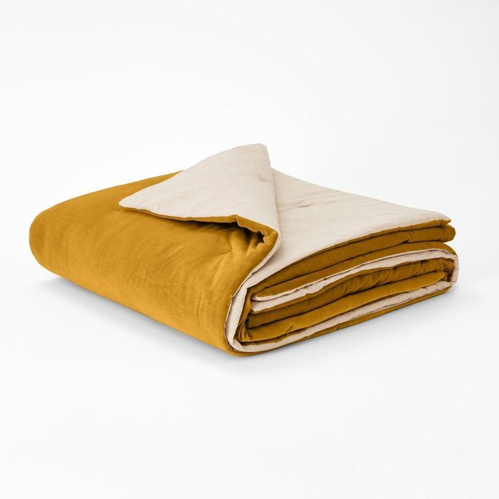 Покрывало Velvet из велюра желтого цвета 230x250 Покрывало Velvet из велюра желтого цвета 230x250