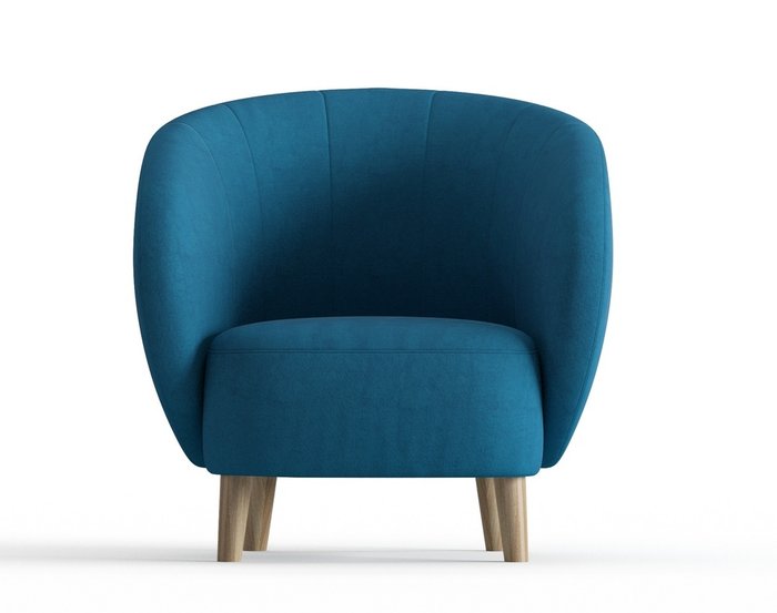 Кресло Чарльз в обивке из велюра синего цвета - купить Интерьерные кресла по цене 15990.0