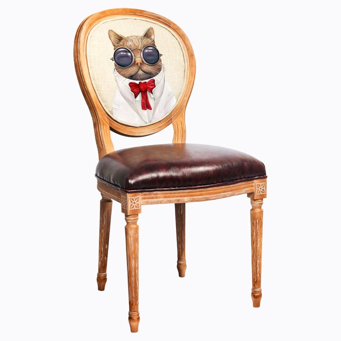 Стул Мистер Базилио с сиденьем и спинкой из экокожи - купить Обеденные стулья по цене 29000.0