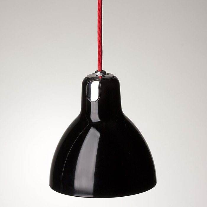 Подвесной светильник Rotaliana Luxy с плафоном из прессованного стекла черного цвета - купить Подвесные светильники по цене 10840.0